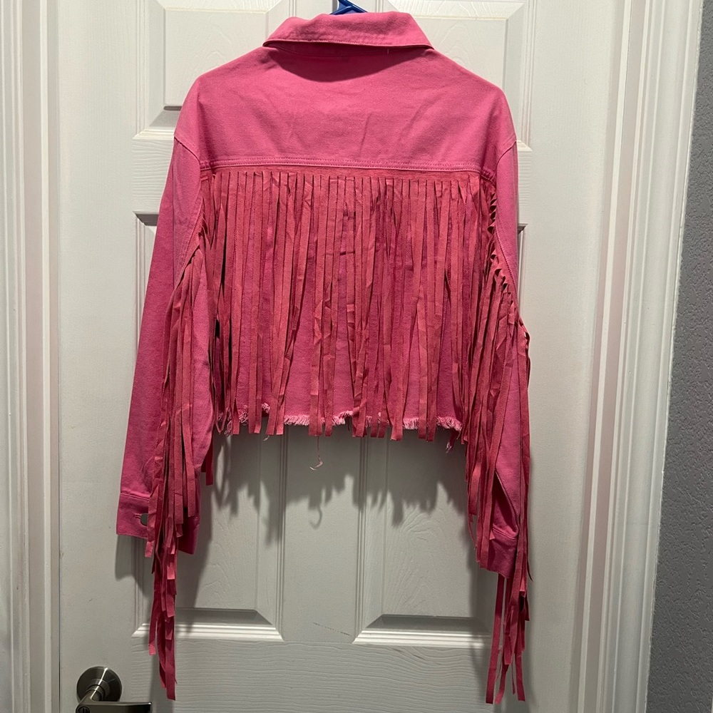 Shop these three jean fringe jacket
